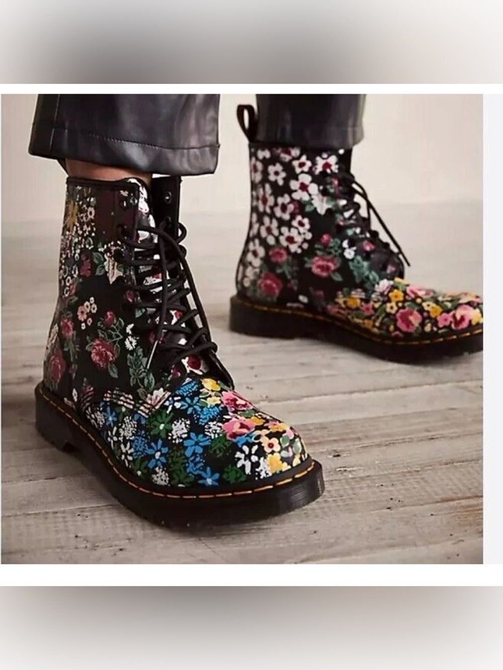 Martens 1460 Pascal Floral Mash Up boots 6 for women